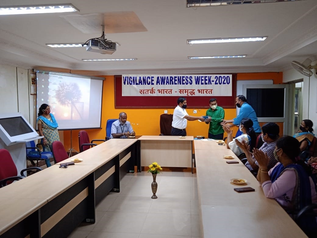 Central Horticultural Experiment Station (ICAR-IIHR), Bhubaneswar observed Vigilance Awareness Week - 2020
