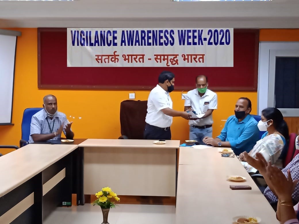 Central Horticultural Experiment Station (ICAR-IIHR), Bhubaneswar observed Vigilance Awareness Week - 2020